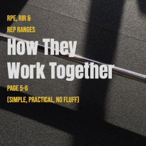 RPE, RIR & Rep Ranges for Men