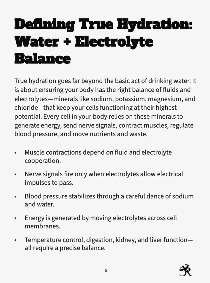 HYDRATION 101: RETHINKING WATER — WHY ELECTROLYTES MATTER - Image 2